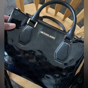 Michael Kors Glossy Black Satchel